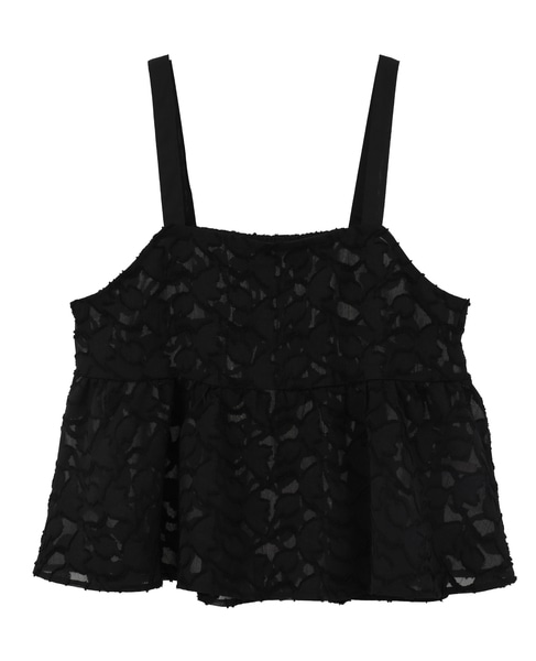 【カットジャガードキャミブラウス】 詳細画像 ブラック 10