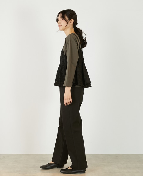 【カットジャガードキャミブラウス】 詳細画像 ブラック 3