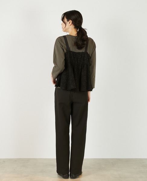 【カットジャガードキャミブラウス】 詳細画像 ブラック 5