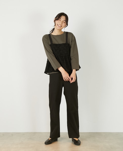 【カットジャガードキャミブラウス】 詳細画像 ブラック 9