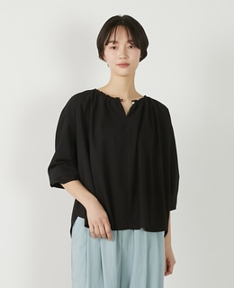 【クレープギャザースモックブラウス】