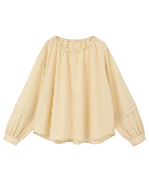 【クレープギャザースモックブラウス】 詳細画像 イエロー 12