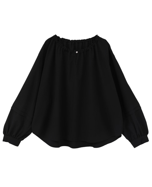 【クレープギャザースモックブラウス】 詳細画像 ブラック 11