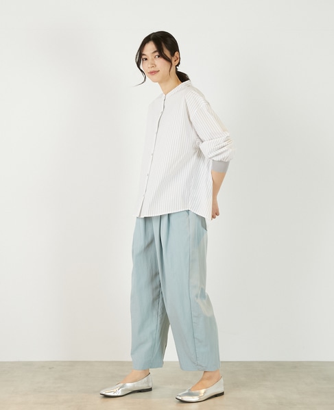 【アソートコットンオーバーシャツブラウス】 詳細画像 ホワイト&times;ブラック 3