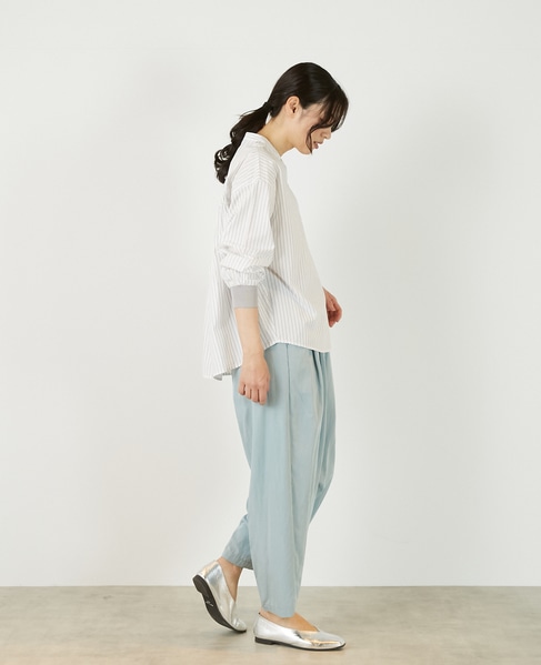 【アソートコットンオーバーシャツブラウス】 詳細画像 ホワイト&times;ブラック 7