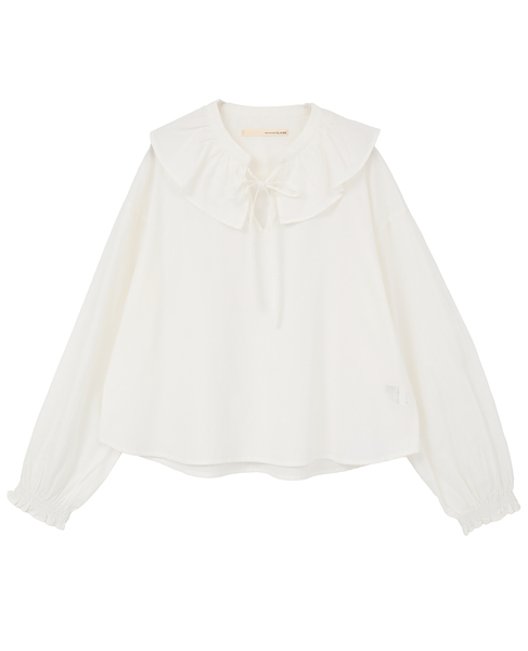 【ドライボイルフリルカラーブラウス】 詳細画像 オフホワイト 11