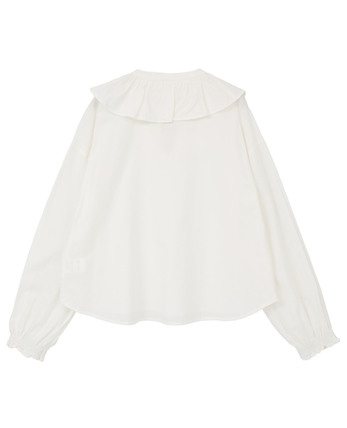 【ドライボイルフリルカラーブラウス】 詳細画像 オフホワイト 12