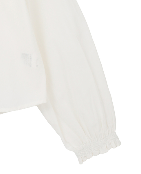 【ドライボイルフリルカラーブラウス】 詳細画像 オフホワイト 14