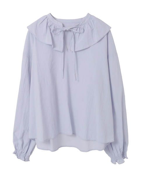 【ドライボイルフリルカラーブラウス】 詳細画像 ラベンダー 12