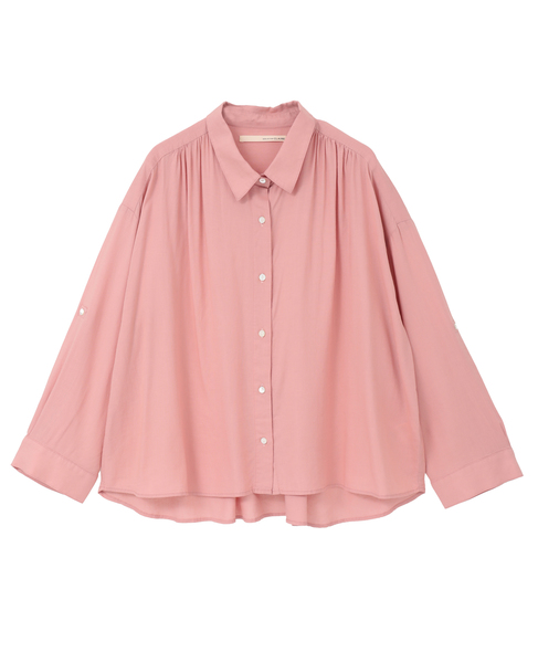 【レーヨンリネンボイルオーバーシャツ】 詳細画像 ピンク 1