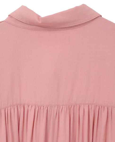 【レーヨンリネンボイルオーバーシャツ】 詳細画像 ピンク 4