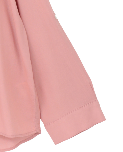 【レーヨンリネンボイルオーバーシャツ】 詳細画像 ピンク 5