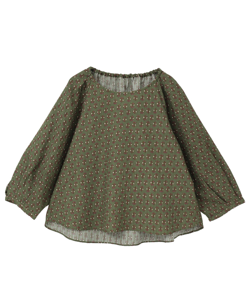 【アソートプリントランタンブラウス】 詳細画像 グリーン 1