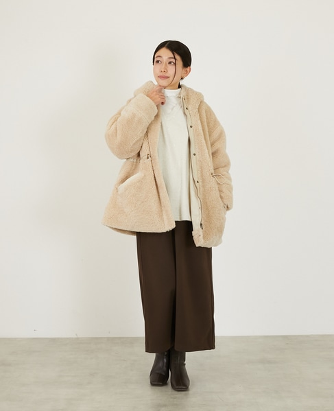 【ボアドロストモッズコート】 詳細画像 ライトベージュ 10