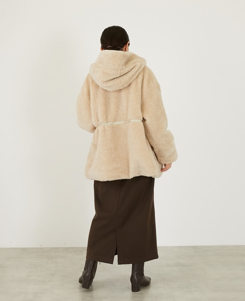 【ボアドロストモッズコート】 詳細画像 ライトベージュ 6