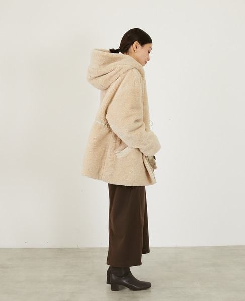 【ボアドロストモッズコート】 詳細画像 ライトベージュ 7