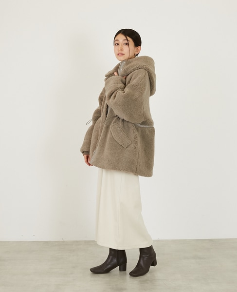 【ボアドロストモッズコート】 詳細画像 モカ 2