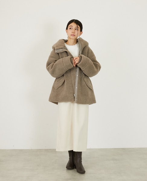 【ボアドロストモッズコート】 詳細画像 モカ 3