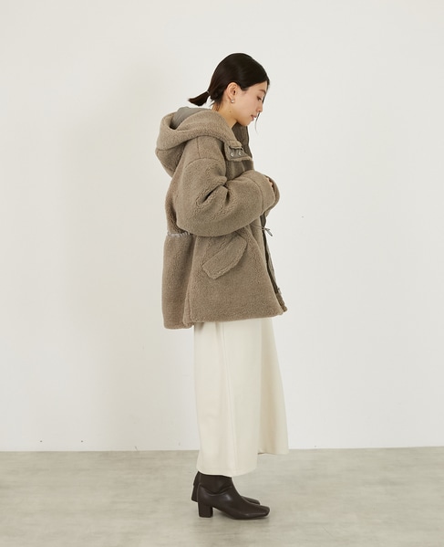 【ボアドロストモッズコート】 詳細画像 モカ 7