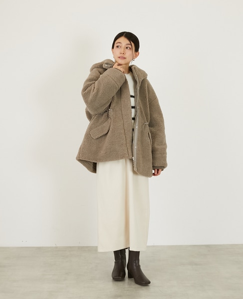 【ボアドロストモッズコート】 詳細画像 モカ 8