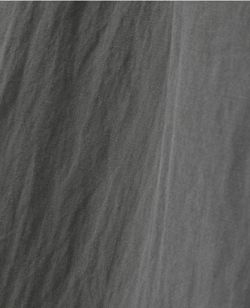 【リネンMIXノーカラードロストコート】 詳細画像 チャコールグレー 8