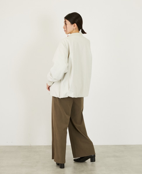 【薄中綿キルトバルーンジャケット】 詳細画像 アイボリー 4