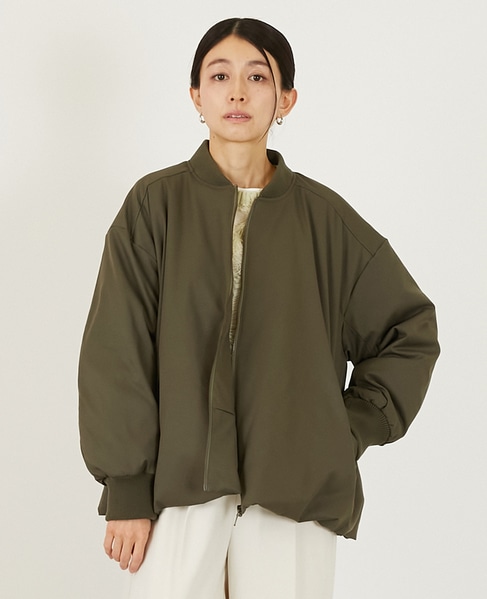 【薄中綿キルトバルーンジャケット】 詳細画像 カーキ 1