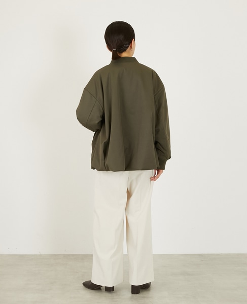 【薄中綿キルトバルーンジャケット】 詳細画像 カーキ 5