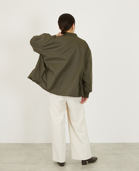 【薄中綿キルトバルーンジャケット】 詳細画像 カーキ 6