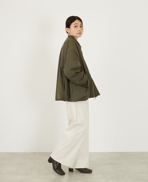 【薄中綿キルトバルーンジャケット】 詳細画像 カーキ 8