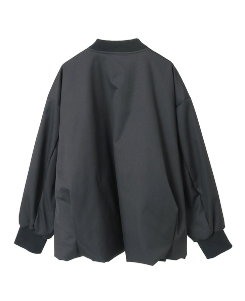 【薄中綿キルトバルーンジャケット】 詳細画像 ブラック 10