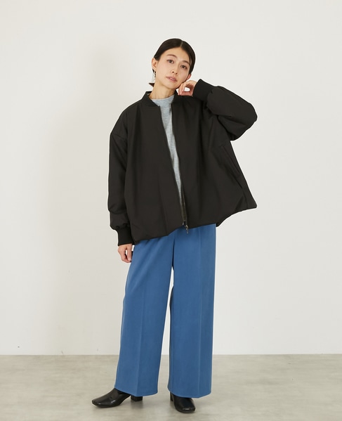 【薄中綿キルトバルーンジャケット】 詳細画像 ブラック 2