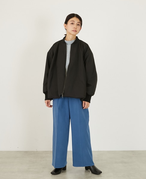 【薄中綿キルトバルーンジャケット】 詳細画像 ブラック 7