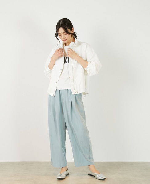 【アソートスタンドカラーZIPブルゾン】 詳細画像 オフホワイト 9