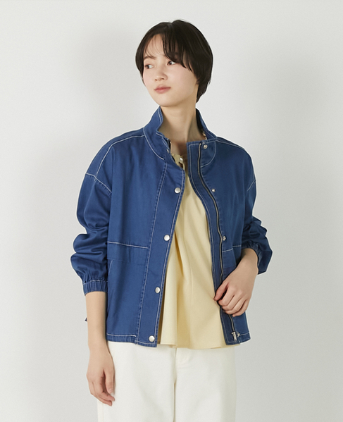 【アソートスタンドカラーZIPブルゾン】 詳細画像 インディゴブルー 1