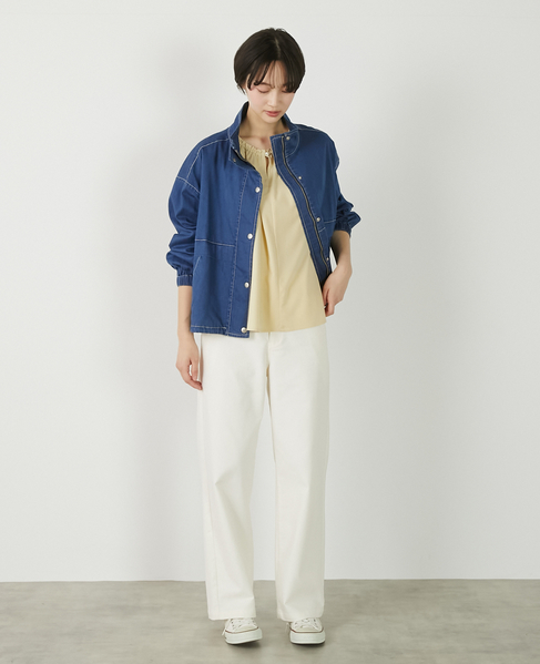 【アソートスタンドカラーZIPブルゾン】 詳細画像 インディゴブルー 10