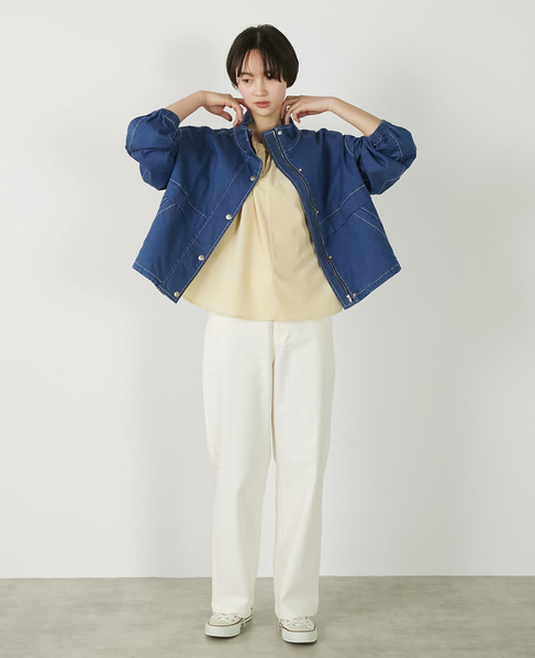 【アソートスタンドカラーZIPブルゾン】 詳細画像 インディゴブルー 11