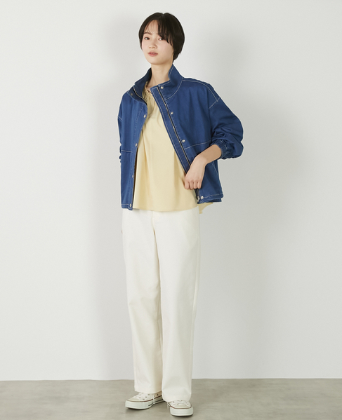 【アソートスタンドカラーZIPブルゾン】 詳細画像 インディゴブルー 3