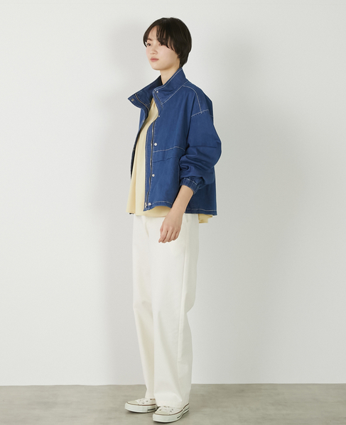 【アソートスタンドカラーZIPブルゾン】 詳細画像 インディゴブルー 4