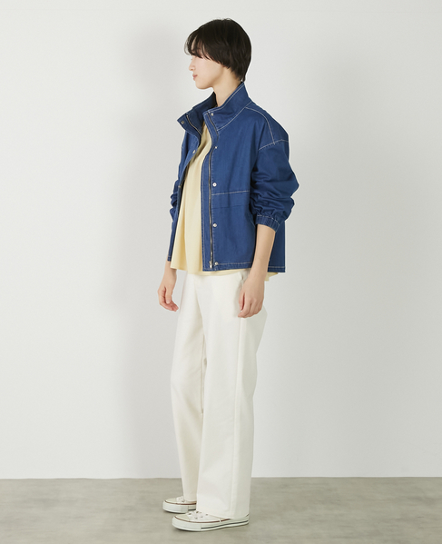 【アソートスタンドカラーZIPブルゾン】 詳細画像 インディゴブルー 5