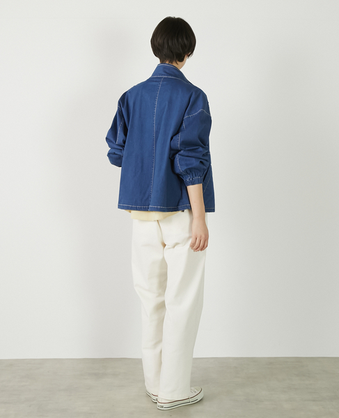 【アソートスタンドカラーZIPブルゾン】 詳細画像 インディゴブルー 8
