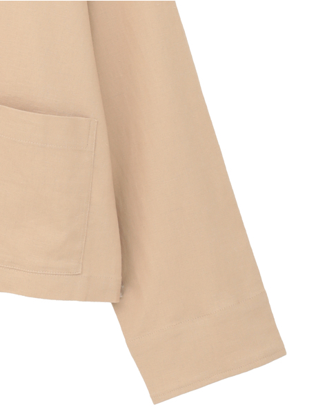 【リネンレーヨンカラーレスVジャケット】 詳細画像 ベージュ 15