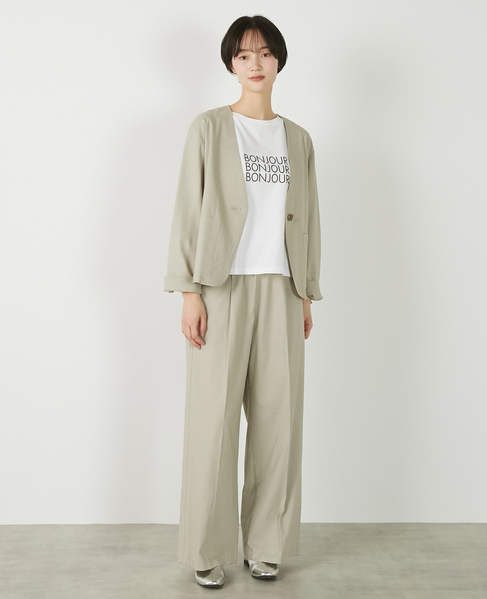 【リネンレーヨンカラーレスVジャケット】 詳細画像 セージグリーン 11