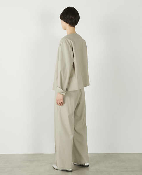 【リネンレーヨンカラーレスVジャケット】 詳細画像 セージグリーン 6
