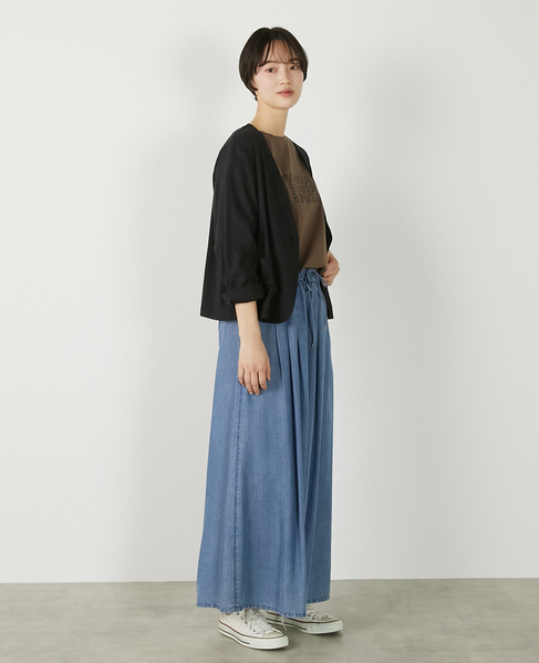 【リネンレーヨンカラーレスVジャケット】 詳細画像 ダークネイビー 8