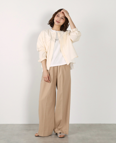 【綿麻クルーシャツジャケット】 詳細画像 キナリ 10