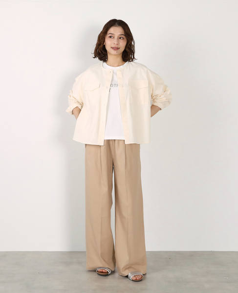 【綿麻クルーシャツジャケット】 詳細画像 キナリ 11