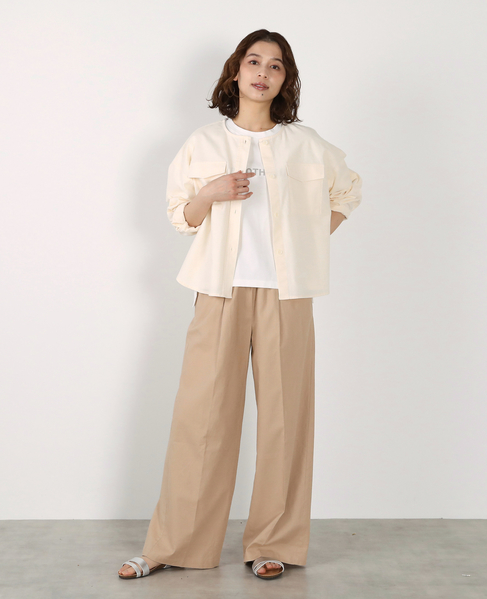 【綿麻クルーシャツジャケット】 詳細画像 キナリ 12