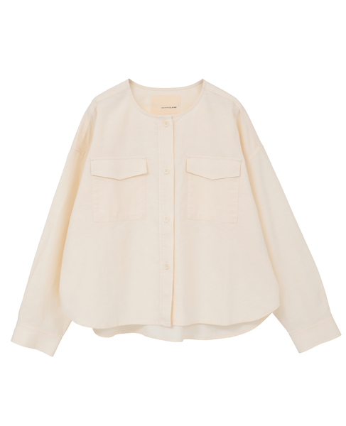 【綿麻クルーシャツジャケット】 詳細画像 キナリ 13