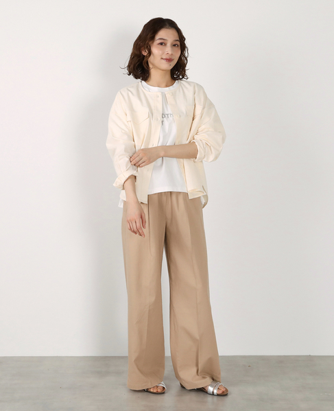 【綿麻クルーシャツジャケット】 詳細画像 キナリ 4